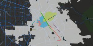 Non-interactive map of San José Efforts